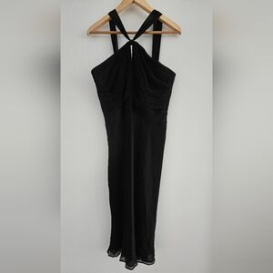 Anne Klein Halter Black Evening Gown Size 12